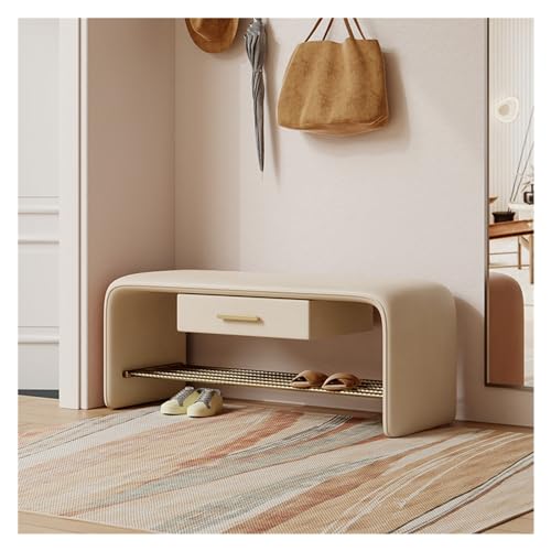 Schuhregal 2-stöckige Schuhaufbewahrung, Hocker, Wohnzimmer-Schuhregal, Schuhbank-Organizer, Flursitz mit Schublade, Heim-Schuhregal-Organizer, platzsparende Schuhschrank-Bank for Flur, Schrank, Wohnz