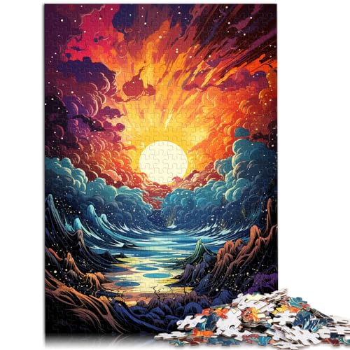 Puzzles, Geschenke, Spielzeug, Landschaft unter Sonnenuntergang, 1000-teiliges Puzzle für Erwachsene, Holzpuzzle ganze Familie und die 1000 Teile (50 x 75 cm)