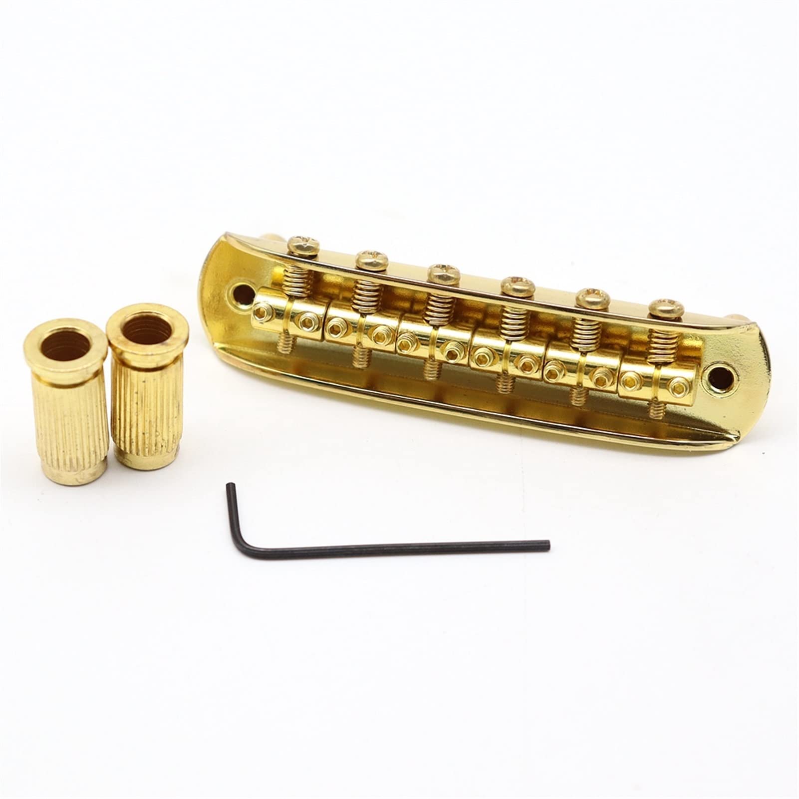 1Set Guitar Bridge 6 String Sattelgitarre Master Bridge Für E-Gitarre Gitarrebrücke(1Set Gold)