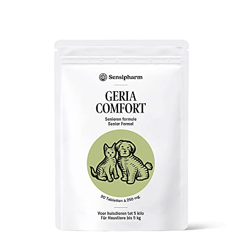 Sensipharm Geria Comfort - Hilft Natürlich bei Altersbeschwerden - 90 Tabletten a 250 mg. für Katzen, Hunde, Meerschweinchen, Kaninchen