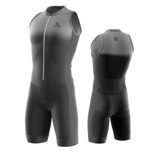 Triathlon Anzug Herren Herren Radsportanzug gepolstert einteilig Trisuit Bike Top Short Trisuit Einteiler für WettkampfGeeignet zum Laufen, Radfahren, Schwimmen (TYP-12,S)