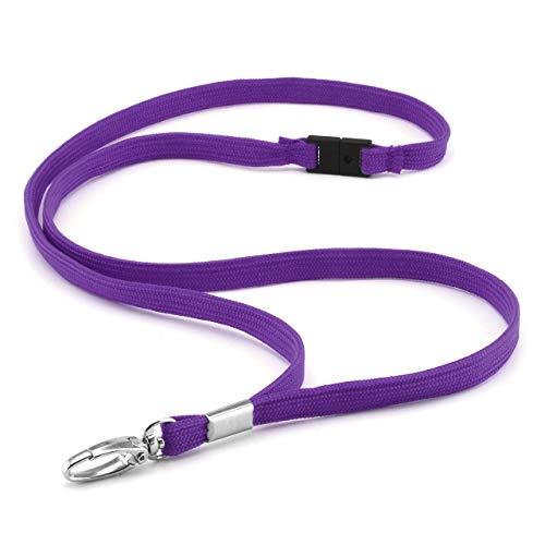 CKB LTD 50x Premium Purple lila Lanyard Band Halsband Neck Strap Swivel Metal Clip For ID Ausweiskartenhalter Card Holder 46cm