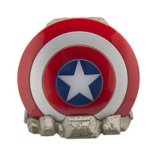 ekids Vi-B72CA Marvel Captain America Schild Bluetooth Wireless Lautsprecher tragbar rot/weiß