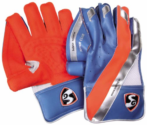 SG Wicket Keeping Gloves Super Club | Youth Size, Multicolor | Professional Grade Padded Gloves | Superior Finger Protection | Comfortable & Durable Wicketkeeper Gloves for Junior Cricketers