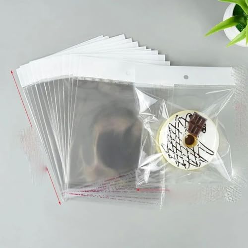 100 Stück Kunststoff transparente Verpackung Zellophantüten Polka Dot Candy Cookie Geschenktüte DIY selbstklebende Beutel Süßigkeitentüten für Party-M04-wie abgebildet