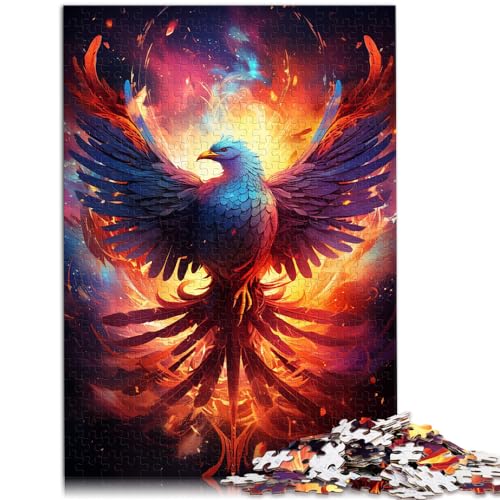 Puzzles, Geschenke, Spielzeug, „Die farbenfrohe Psychedelie von Galaxy Phoenix“, 1000 Teile für Erwachsene, schwierige Puzzles aus Holz als Geschenk, 1000 Teile (50 x 75 cm)