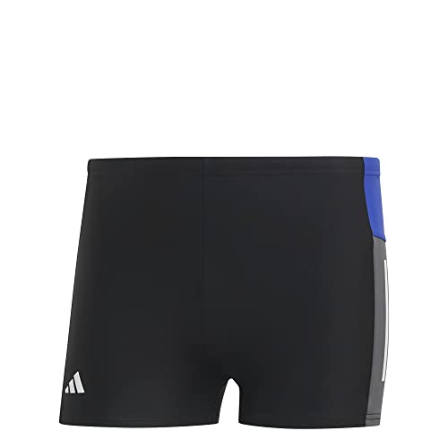 adidas - Block 3 Stripes Boxer - Badehose Gr 6 schwarz