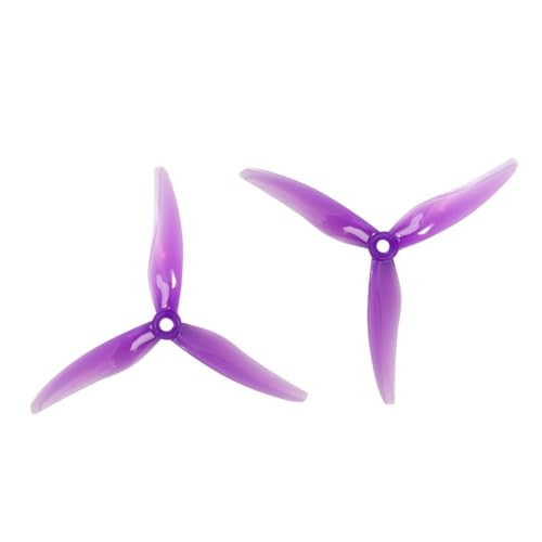 LSFWJP for Gemfan 4 Paar for Hurricane 51477 5,1X4,77X3 3-Blatt PC Propeller for RC FPV Racing Freestyle 5 Zoll Drohnen Ersatz DIY Teile (Color : 4Pairs Purple)