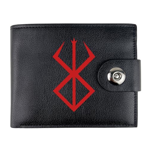 RYNDEX Berse-rk Anime-Geldbörsen, Karikatur Bild Gedruckt Portemonnaie Klein, PU-Leder Geldbörse Brieftasche Wallet(Color:Multicolor 2)