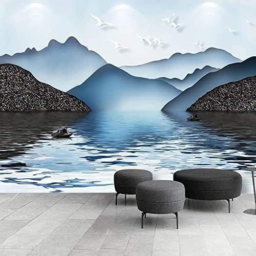 XLMING Neue Tintenlandschaft 3D Tapete Home Dekoration Wohnzimmer Sofa Schlafzimmer Tv Hintergrund Wand-250cm×170cm