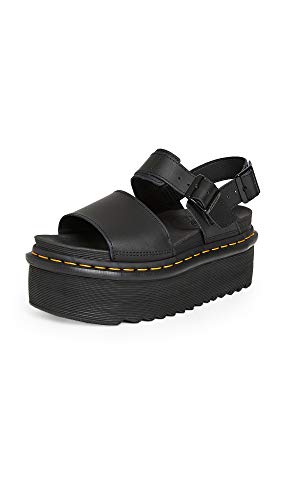 Dr. Martens Damen Voss Quad Sandalen, Schwarz (Black Hydro), 38.5 EU