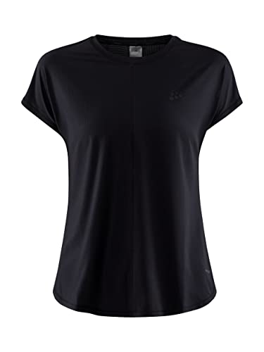 Craft Damen Core Charge Rib Tee T-Shirt, Schwarz, XXL