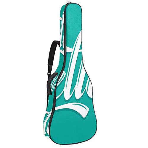 Gitarrentasche Schutz- und Transporttasche für akustische und klassische Gitarren wasserfest und gepolstert Hallo 108.9x42.9x11.9 cm