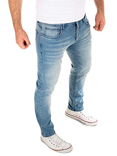 WOTEGA - Alistar Jeans Herren Stretch Hosen - Stretch Jeanshosen Slim Fit, Blau (Captains Blue 184020), W30/L30