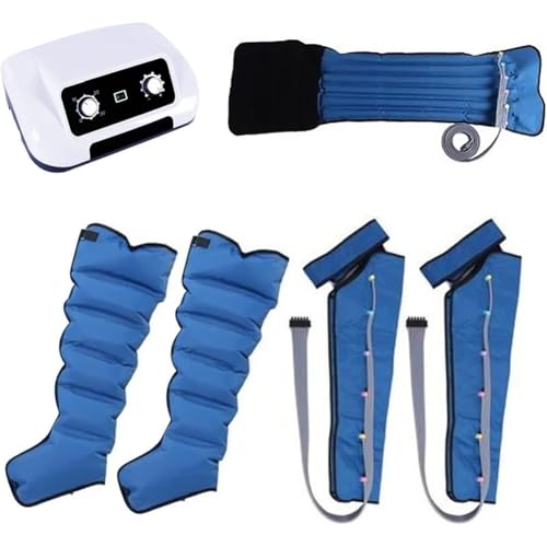 Fußmassagegerät für Beine, Leg Massager Beinmassagegerät Für Die Zirkulation Luftkompressions-Massagegerät Wade Und Arm Entspannen Blutkreislauf Timing-Funktion R(Color:2 Arm 2 Leg 1 Belt And Machine)