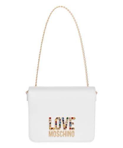 Love Moschino Damen Jc4334pp0ikj0100 Schultertasche, Weiß