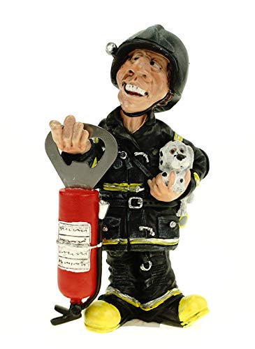 Vogler 815-9580 Funny Job - Feuerwehrmann mit Flaschenöffner Figur Feuerwehr