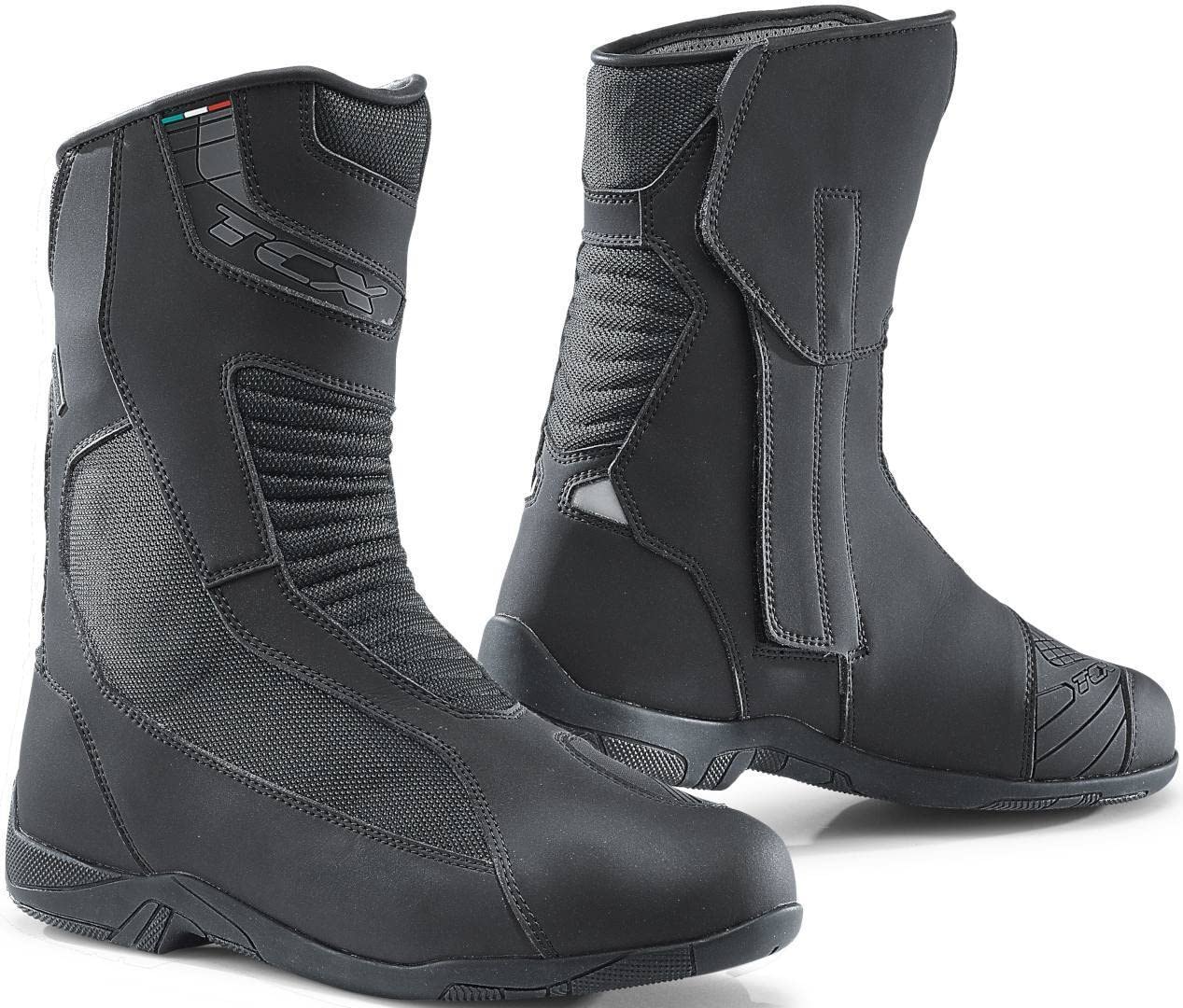 TCX - Explorer 4 Gore-Tex, Herren-Tourenstiefel mit Wasserdichter und Atmungsaktiver Gore-Tex-Membran, Obermaterial aus Mikrofaser, Reißverschluss und Klettverschluss, Schwarz