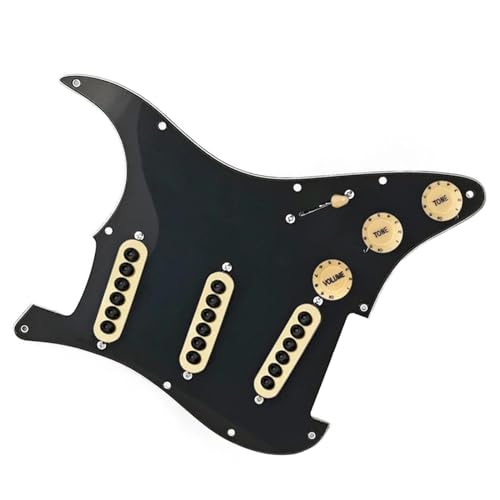 Standard-Pickguard-Tonabnehmer SSS Pickups vorverdrahtetes Schlagbrett mit großen Schrauben, verstellbares Schlagbrett für E-Gitarre (Color : 2)