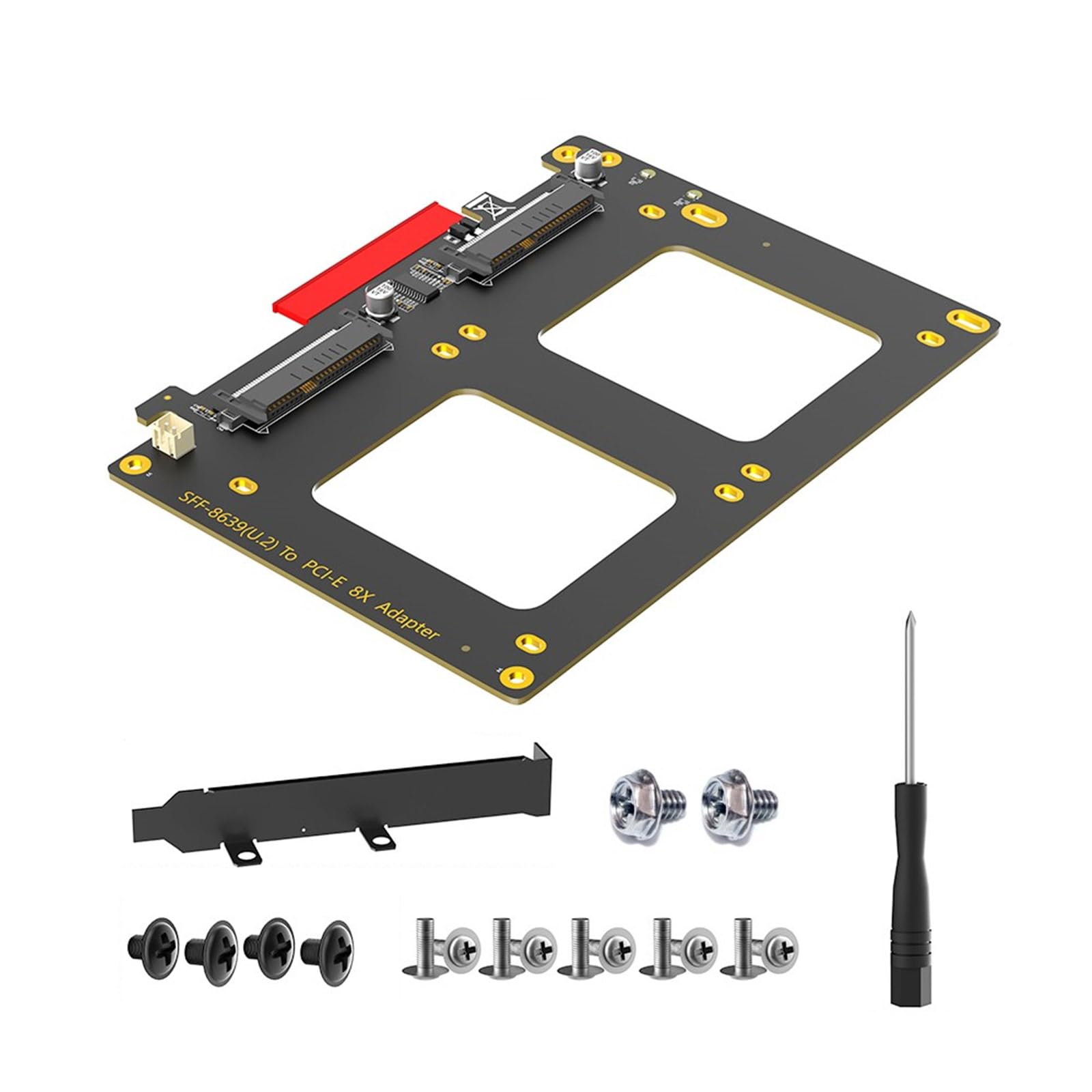 YYSQL Double SFF8639 Solid Disk auf PCIE 8X Konvertierungskarte für Computer-Upgrade und Erweiterung