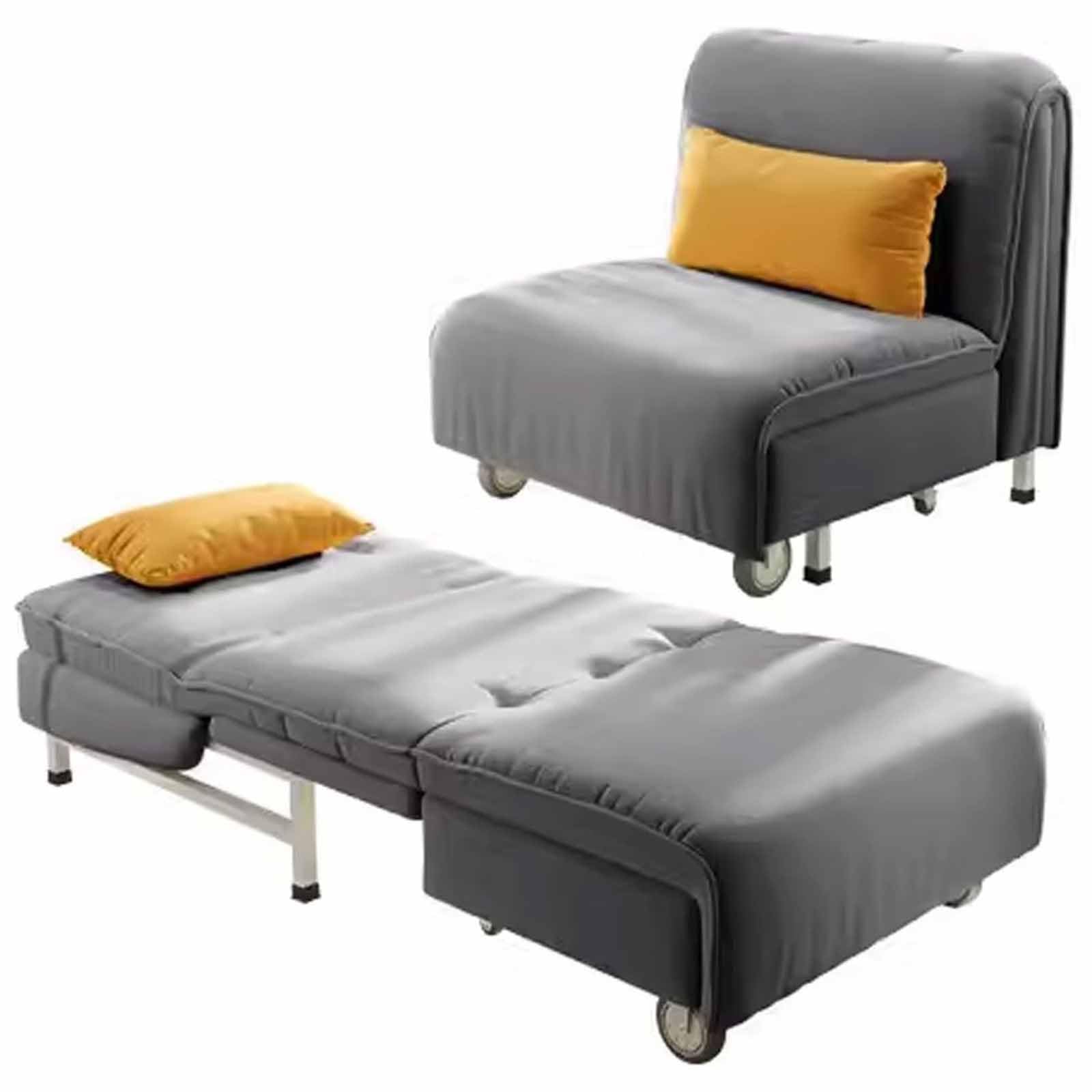 DKSNAJ Leomix Schlafsofa, Schlafcouch, Polstersofa mit Ausziehbett, Moderner Schlafsessel für Wohnzimmer, Apartment, Büro,D,0.8m Wisdom