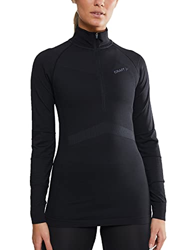 Craft Damen Active Intensity Zip W Tops, Black/Asphalt, L