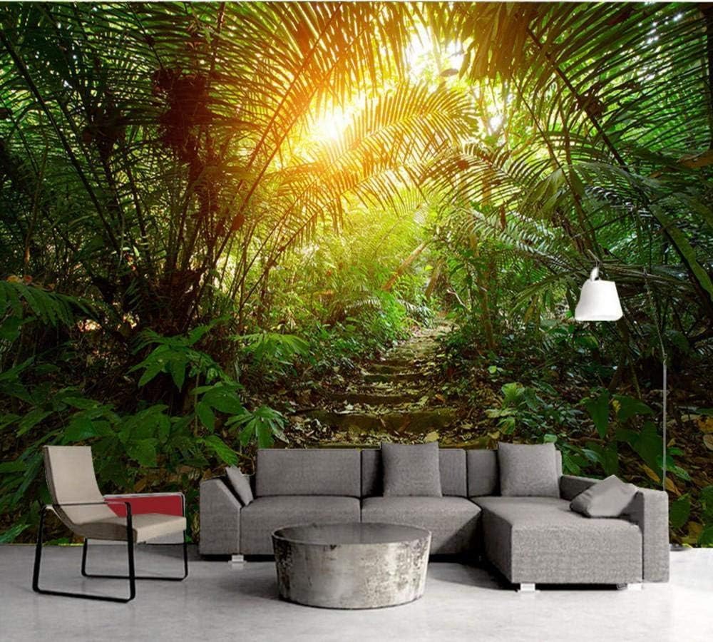 Fantasy Forest Trail Sonnenschein 3D Tapete Poster Restaurant Schlafzimmer Wohnzimmer Sofa TV Dekorative Wand-200cm×140cm