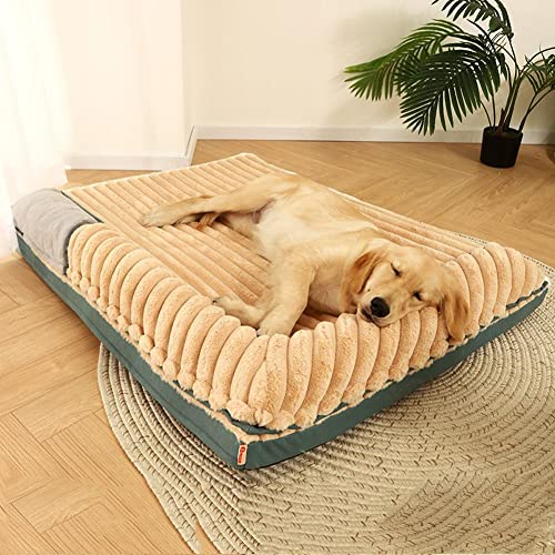 Hundebett Grosser Hund Waschbar,Hundematratze in orthopädischer Form und Kissenmatte für Hundebox mit waschbarem,Weiches Hundekissen Hundekorb Hundesofa,erhöhte Ränder