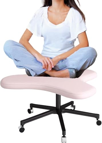 Bürostuhl mit gekreuzten Beinen, aktiver Bürostuhl zum Sitzen in verschiedenen Positionen, ergonomischer Kniestuhl mit gekreuzten Beinen für Yoga-Liebhaber, höhenverstellbarer Computerhocker