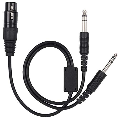 Garsent Aviation Headset XLR auf GA Dual Plug 5 Pin Adapter, Aviation Kopfhörerkabel Aircraft Audio Kabel