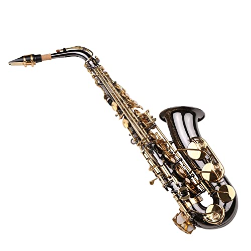 Es Es Altsaxophon Saxophon vernickelter Messingkorpus mit gravierten Perlmutttasten Holzblasinstrument (Color : Bronze)