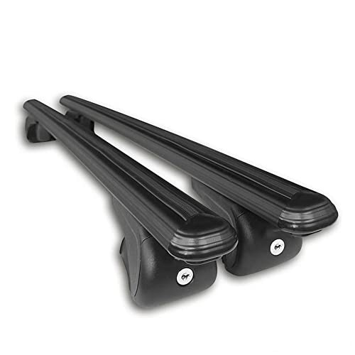 Omtec Bold Bar V1 Dachträger-Set für Mercedes E-Class/EQB, Aluminium, Anti-Vol, Längenstangenhalterung, Schwarz