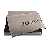 Joop! Uni Doubleface Wohndecke Stein-Anthrazit, 150x200 cm