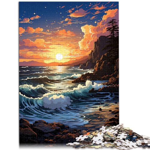 Puzzle „Die farbenfrohe psychedelische Schönheit des Baikalsees“ 1000 Teile für Erwachsene Schwierige Puzzles Holzpuzzle Lustige Familienspiele 1000 Teile (50x75cm)