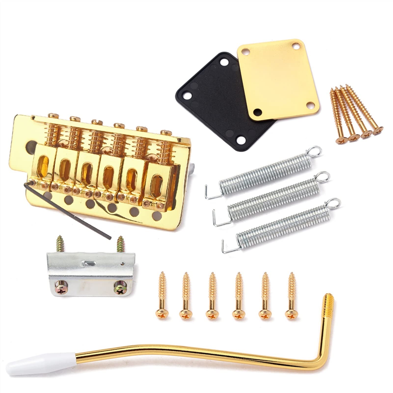 Praktische Legierung E- Gitarre Tremolo Bridge Locking System Set - Gold Tune-o-matic Steg