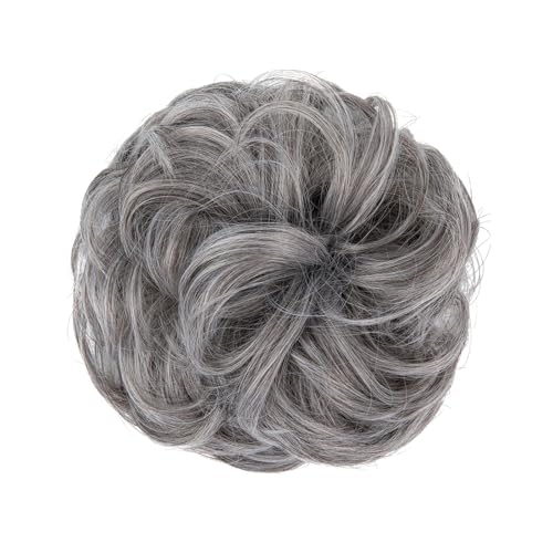 Haarteile Haarknoten Unordentlicher synthetischer Haarknoten for den täglichen Gebrauch, Chignon-Scrunchies, gefälschtes Haarband, Zopf, elastisches Haarteil, Schwanz for Frauen H9 Brötchen Haare(6-10