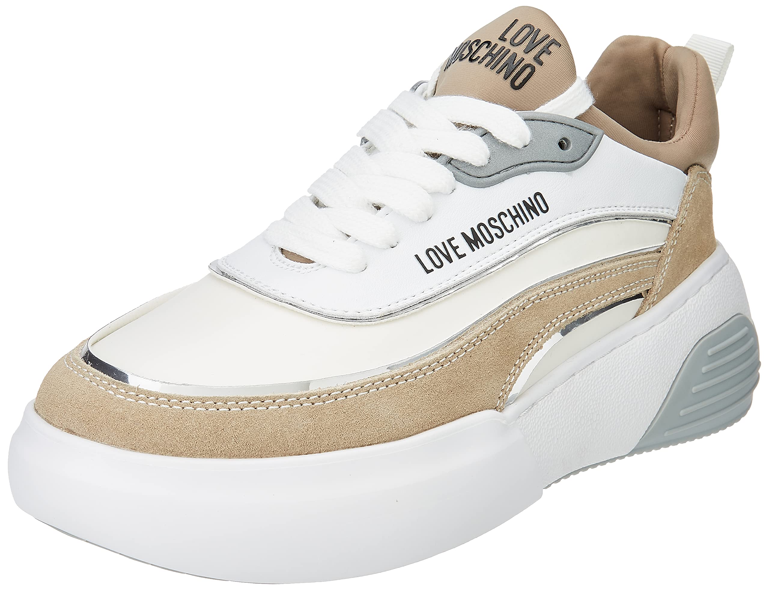 Love Moschino Damen Ja15845g0fjh510a40 Sneaker, Weiß, 40 EU