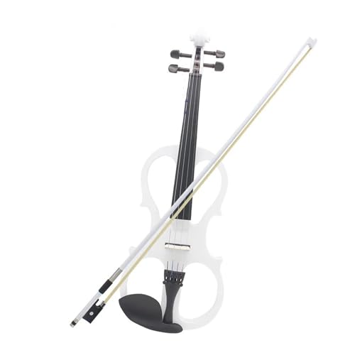 Standard Violine Weiße 4/4 Ahorn Korpus Silent Violine Mit Bogenkoffer Kopfhöreranschlusskabel Geige