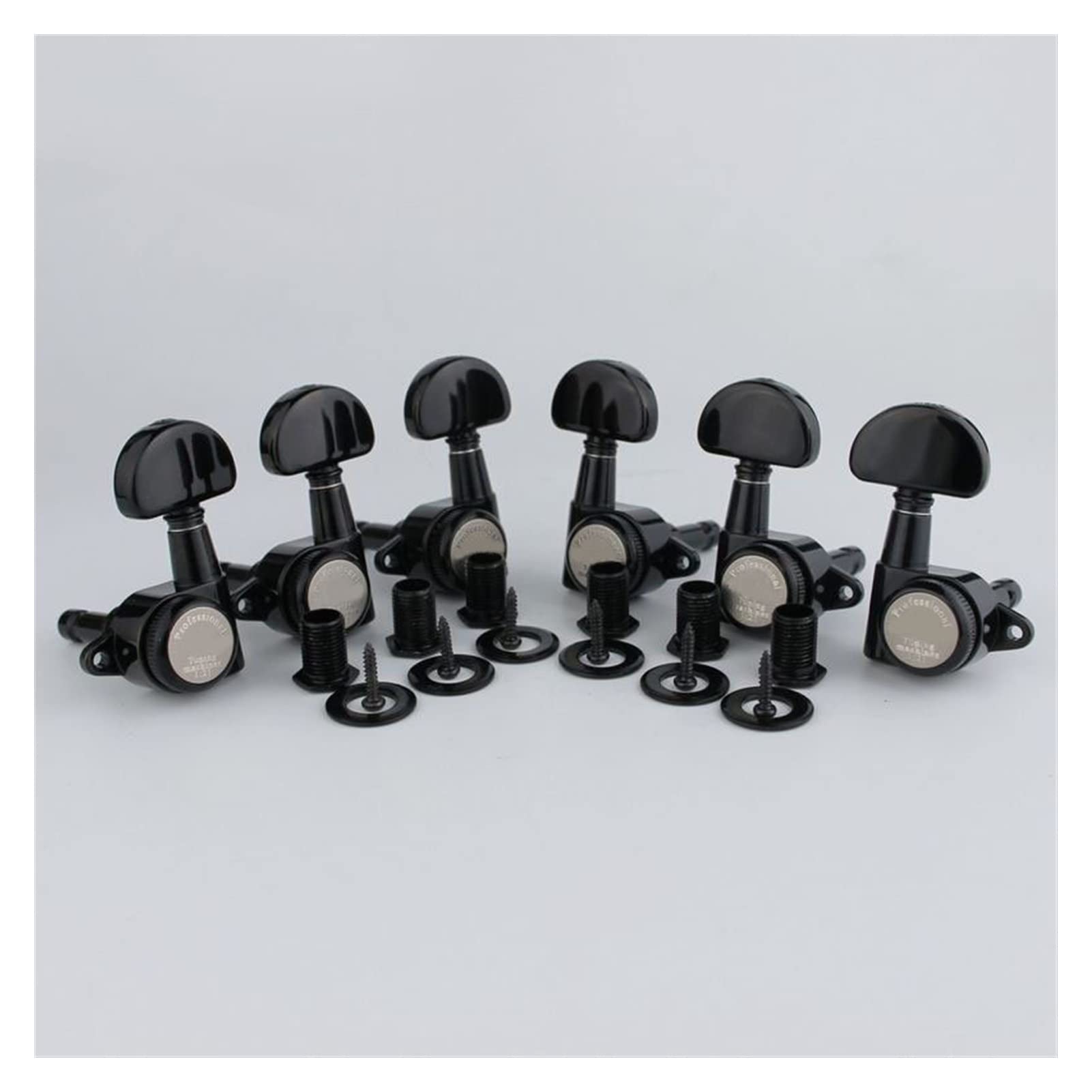 ALFAAL 1 Set. 3R3L. Verbesserte Version Schwarze Hintere Sicherungs-Tuner-Gitarren-Tuning-Pegs-Maschinenkopf 1:21 Für Lp Sg. Gitarre