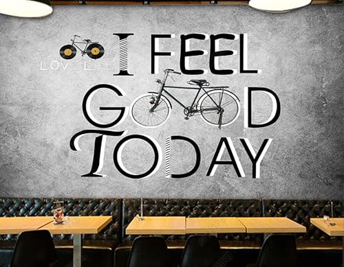 tyujlkjddlf Tapete Wandbild 3D Benutzerdefinierte Backsteinmuster Fahrrad Ktv Restaurant Bar Internetcafé Hintergrundwand-350Cmx245Cm