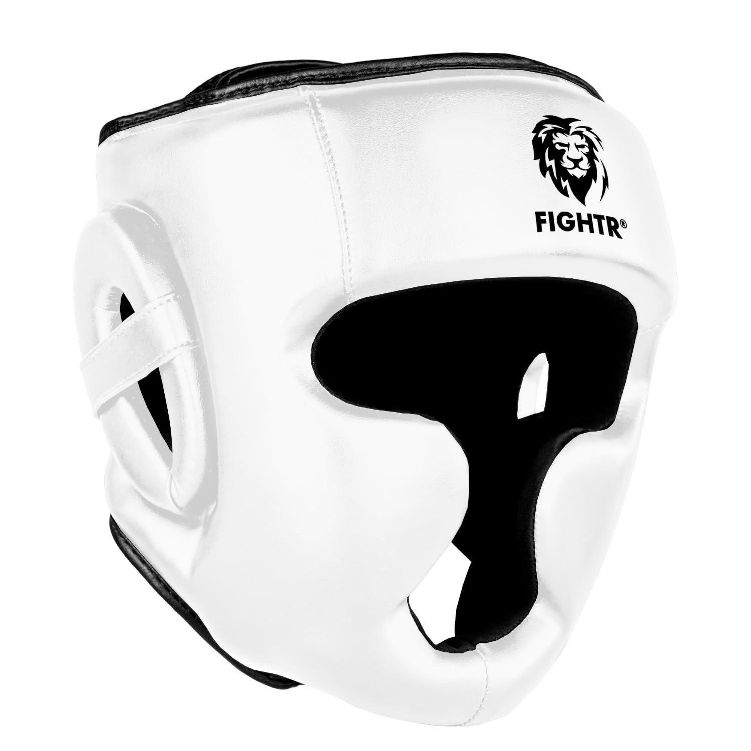 FIGHTR® Kopfschutz mit bestem Sitz für maximalen Schutz | Boxhelm für Sparring | Verstellbare Größe für Boxen, MMA, Muay Thai, Kickboxen & Kampfsport (Weiß, S/M)