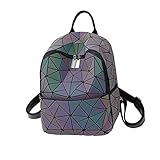 Frauen Rucksack Leuchtende Geometrische Nightglowing Mode Bunte Rhombic Daypack Rucksack Taschen für Frauen Mädchen Campus Outdoor-reisen