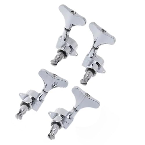 Strings Tuning Pegs Mechaniken Für Gitarre Versiegelter Gitarren-Tuner, Tuning-Nagel-Maschinenkopf, 4-saitiger Bass, verchromt, 2R, 2L