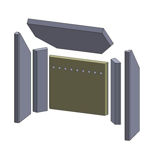 Feuerfest 123 - Rückwandstein - Für Fireplace Kaminofen Modelle - Vermiculite feuerfest & hitzebeständig - Kamin Ofen Zubehör (285x252x25mm)