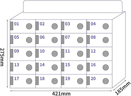 Telefon-Aufbewahrungsschrank, verdicktes Acryl, 30 Bits, Handy-Safe, Handy-Schließfächer für Schule und Fabrik, Werkstatt, Mitarbeiter, Handy-Aufbewahrungsbox