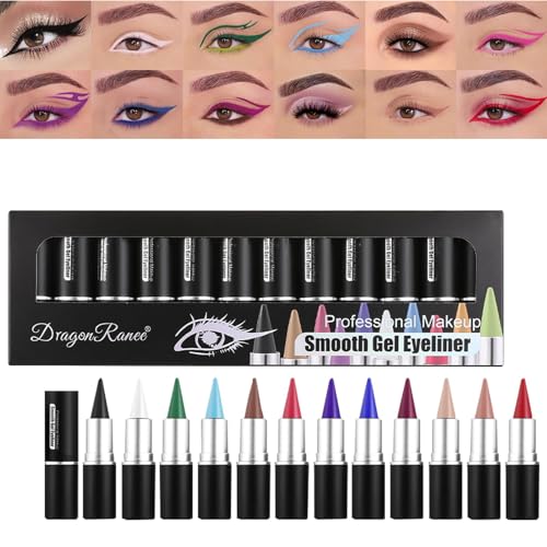 Augencreme, wasserdichtes Augengel | Matter Eyeliner, schnell trocknend, 12 x Augencreme, , natürlich, , schnelltrocknend