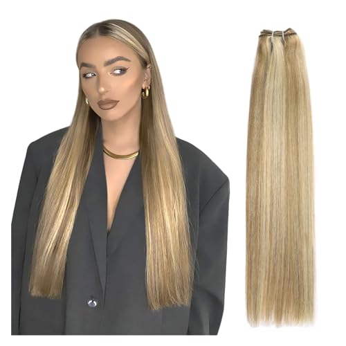 Human Hair Bundles Brasilianische glatte Haarwebart-Bündel, 35,6–71,1 cm, Höhenverhältnis, Remy-Haarverlängerungen, 100 g/Stück human hair weave (Size : 1Pcs/Lot, Color : P18-60_22INCHES)