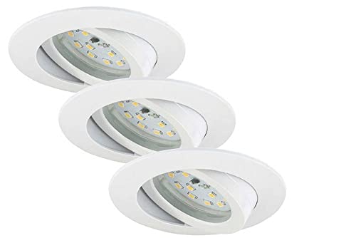 Briloner LED Einbauleuchten weiß, 3er Set