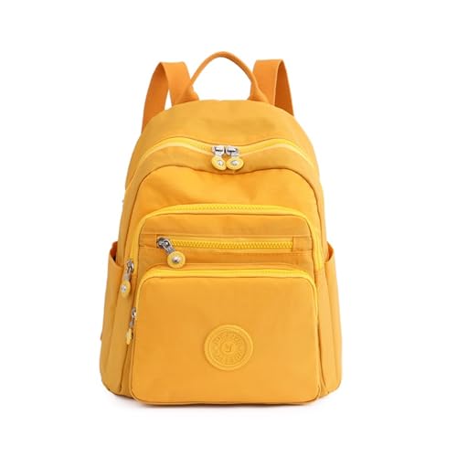 QSFZ NICHANGHUA Frauen Rucksack Oxford Weibliche Einfachheit Rucksack Multi Tasche Und Große Kapazität Schule Tasche Dame Freizeit Reise Rucksack (Color : Dark Gold)