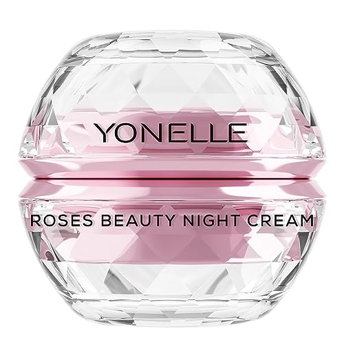 YONELLE Rose Gesichtscreme – Gesicht- und Augencreme - Gesichtscreme Damen mit Rose und Vitamin C - Anti Falten Crème – Anti-Aging Nachtcreme – 50ml